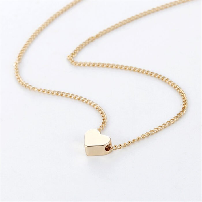 04cd2ba2 0677 4598 9e57 43b674450a13 Simple Fashion Gold Color Double-sided Love Pendant Necklaces Clavicle Chains Necklace Women Jewelry Valentines Day Gift