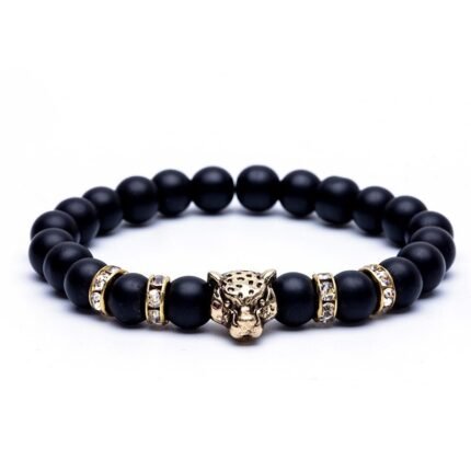 Channel Your Wild Side: The 8mm Lava Stone & Leopard Charm Bracelet for Men This unique bracelet isn't just an accessory; it's a fusion of natural elements and bold style, perfect for men who appreciate a touch of the wild. Here's why the 8mm Natural Stone Lava Stone Bead Bracelet with Leopard Head Charm is the perfect way to express your individuality