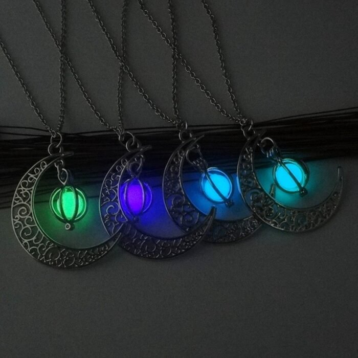 1762249866000 Fashion Moon Natural Glowing Stone Healing Necklace Women Gift Charm Luminous Pendant Necklace Jewelry