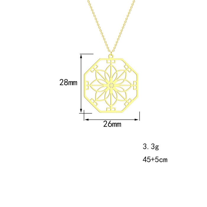 33c8387e fc0f 40ac 977e 40ec9fa56a29 Mandala Flower Pendant Necklace Jewellery