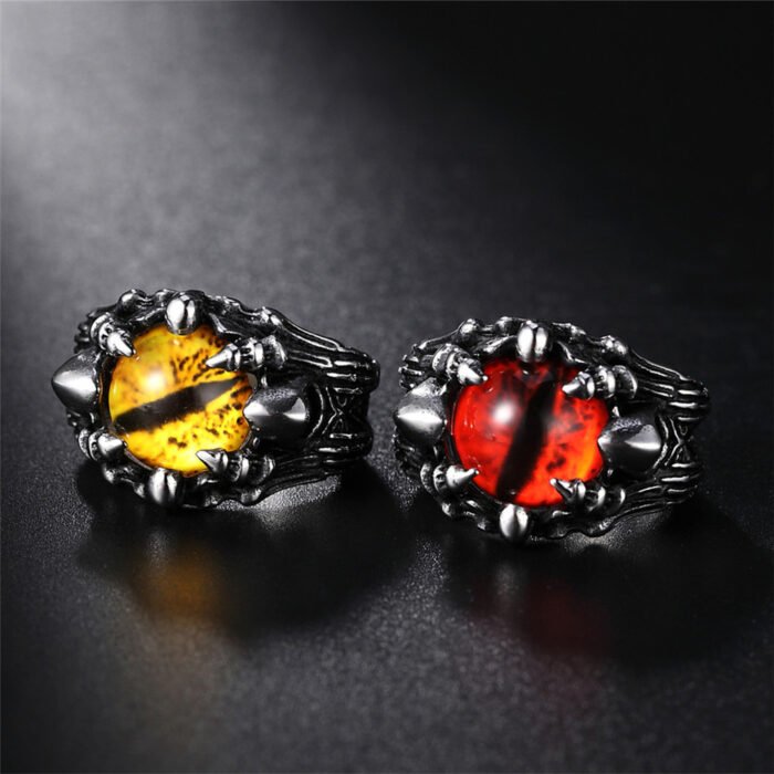 Fashion Creative Evil Eye Rings For Men Women Personality Male Punk Ring Jewelry